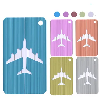 

1 Pcs High Quality Aluminium Alloy Brushed Luggage Tags Practical Suitcase Label Address ID Baggage Tag Travel Accessories