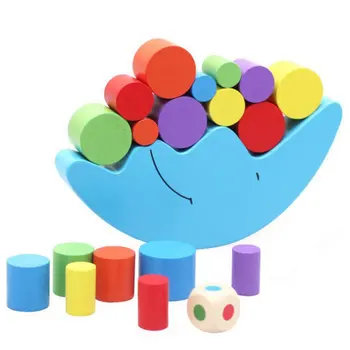 

Wood Building Blocks Set Moon Balance Beam Toys Baby toys Wooden toys for children Baby Montessori Education Toys