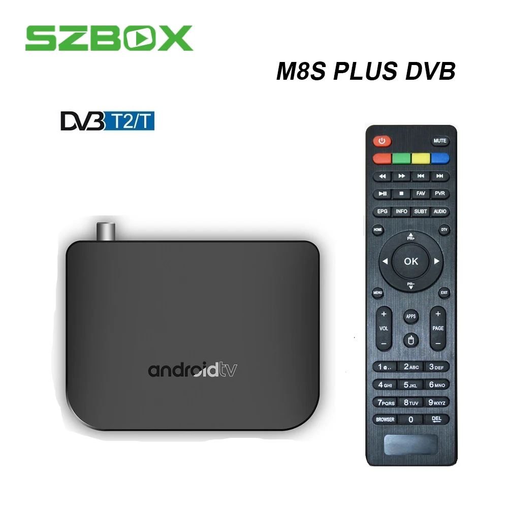 

SZBOX MECOOL M8S PLUS DVB-T2/T Android TV Box Amlogic S905D Quad Core 1GB 8GB 1080p 4K 30fps Youtube Google Play Store Netflix