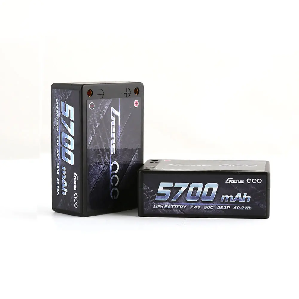 Gens ace Lipo аккумулятор 2S3P 5700mAh Lipo 7,4 V аккумулятор 50C Аккумулятор для 1/10 автомобилей 1/8 HPI BSD красный автомобиль RC автомобильные аксессуары