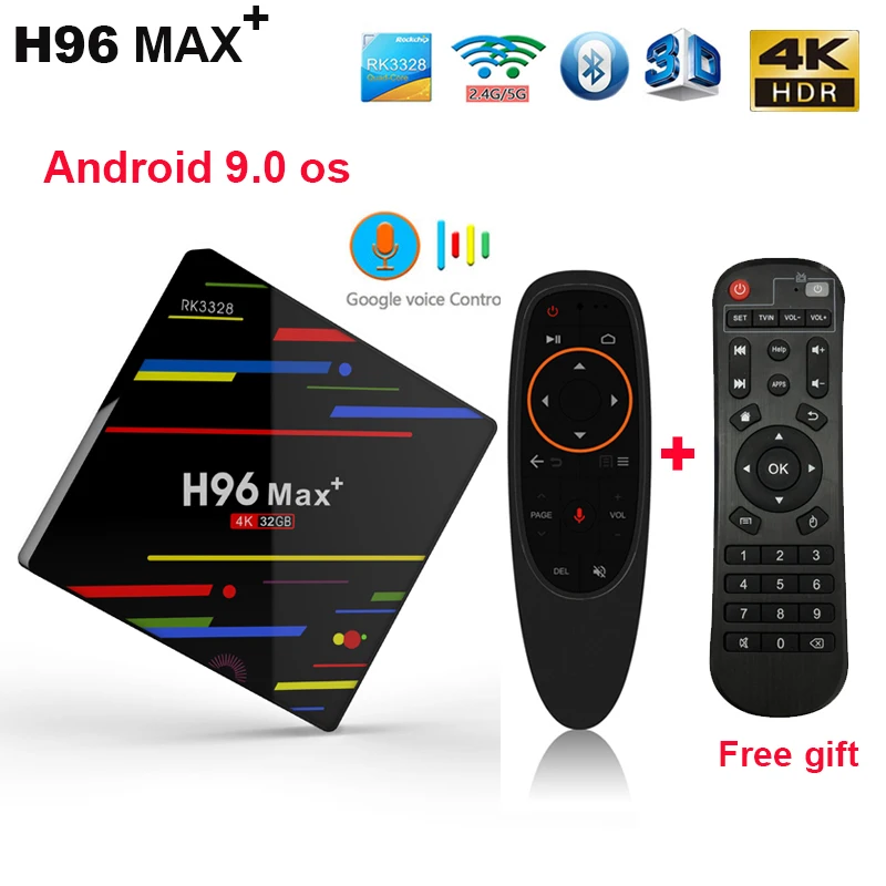 Android 9.0 H96 MAX Plus TV BOX RK3328 4G 32G 4G 64G 4K 1080P BT4.0 2.4/5G wifi smart TV BOX H96 Max+ android set top box
