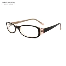 Женские очки из ацетата карамельного цвета, коричневые, со стразами, очки для студентов, очки для близорукости, оптические очки для чтения, LX-B2592