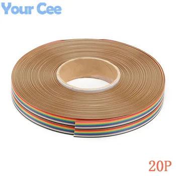 

20 Way Flat Color Rainbow Ribbon Cable Wire 20P 1.27MM Pitch (10 meter)