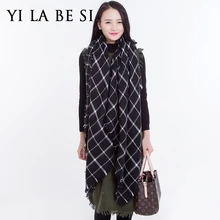New Brand 2016 Women Winter Warm Blanket Large Oversized Shawls and Scarves Lady Plaid Tartan Scarf Wrap Bufandas NM333