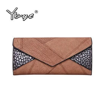 

Vintage casual women handbag high quality coin purses patchwork envelope nubuck PU leather pack ladies patchwork card package