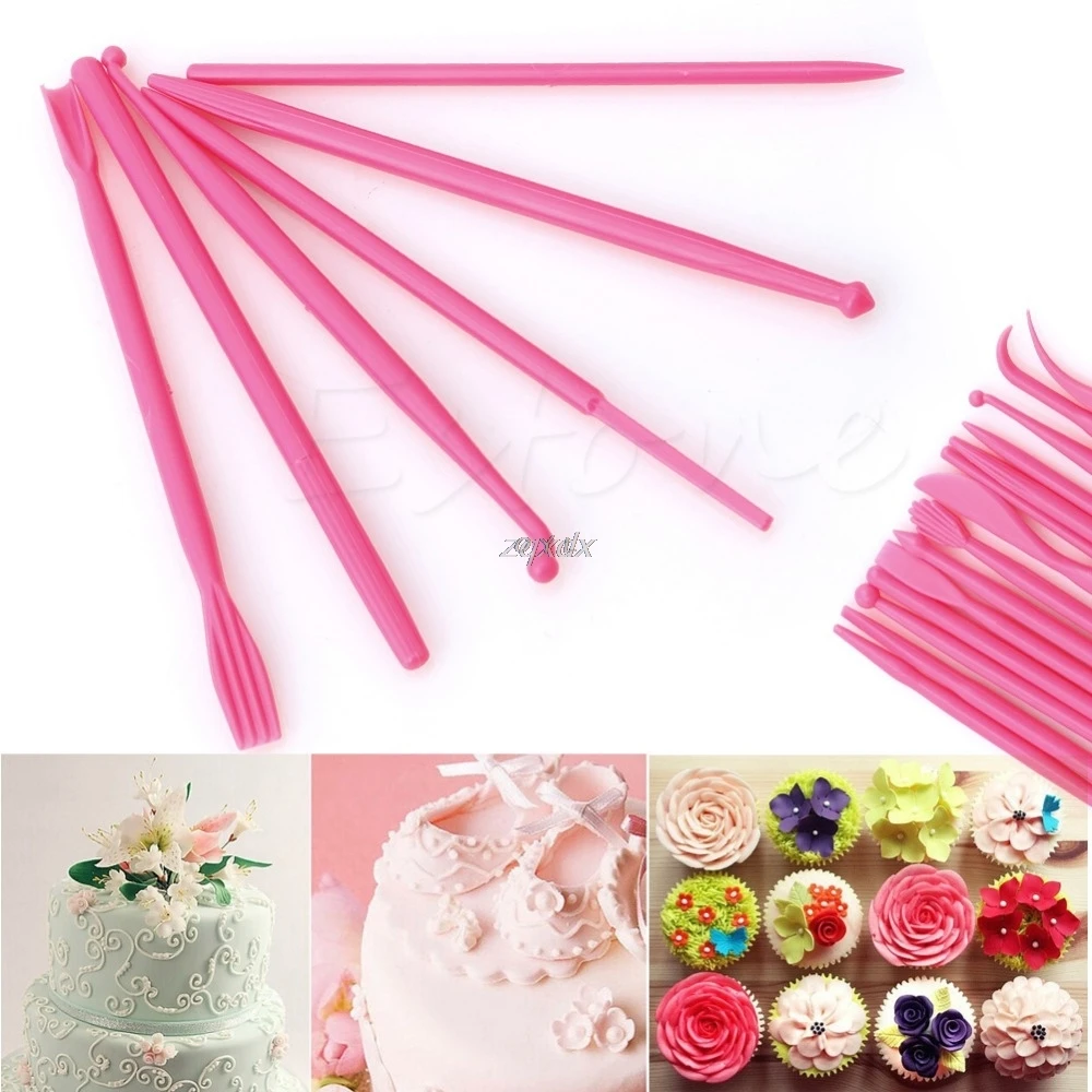 14Pcs Hot Cake Modelling Tools DIY Fondant Clay Cutter Carve Pen Mould Mold Tool Z11