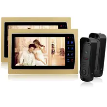 Homefong 7 Pulgadas de Color de Vídeo Puerta Teléfono Sistema de Intercomunicación de Bell Kit con Cámara 1200 tvl Cubierta de Intemperie De La Aleación de Oro CALIENTE VENTA