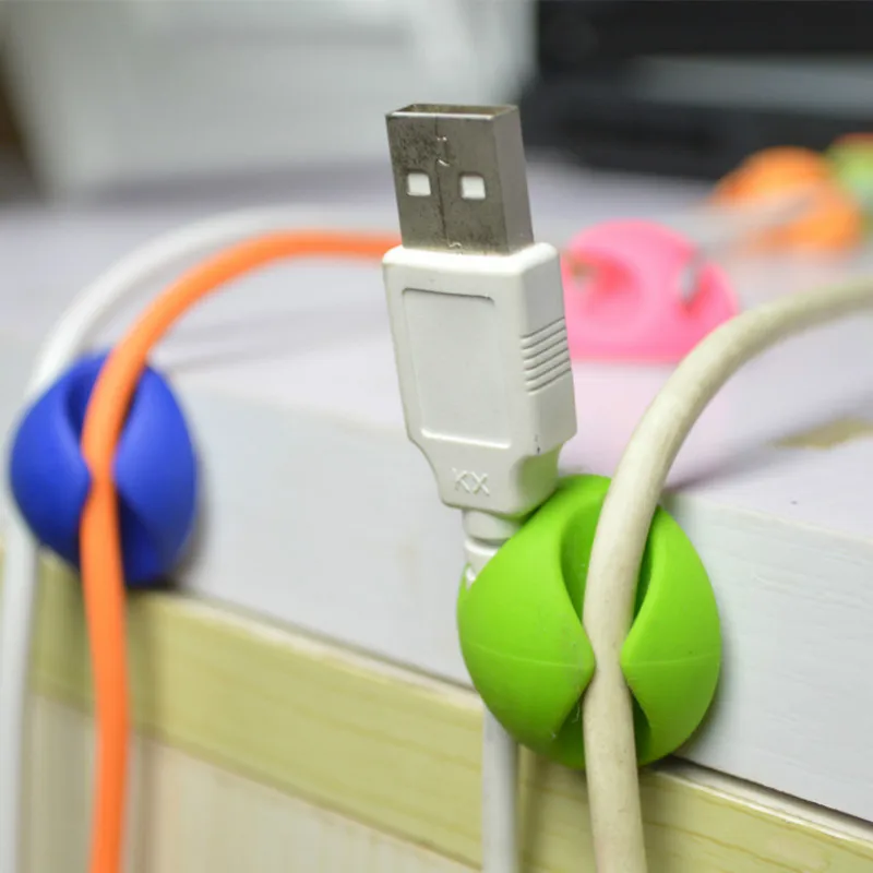 

6pcs/lot multifunction solid thread winding line cards Desktop fixed clamp cable clamp fixing power Cable Clips