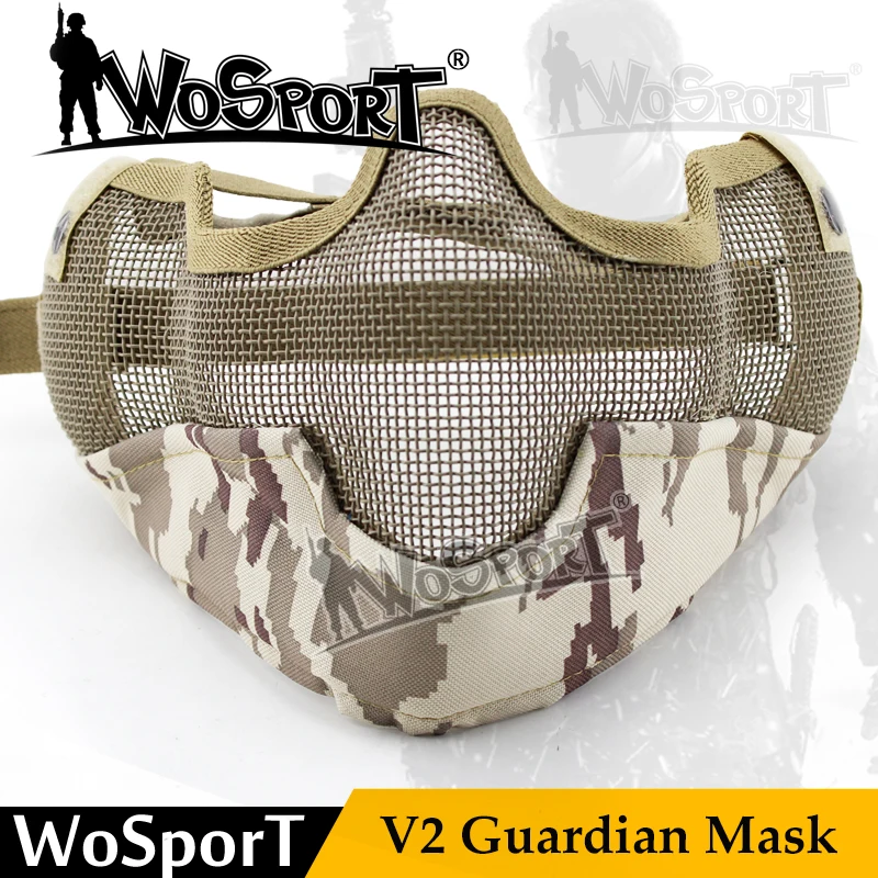 WOSPORT paintball mask Tactical V2 Guardian Metal Steel Net Mesh