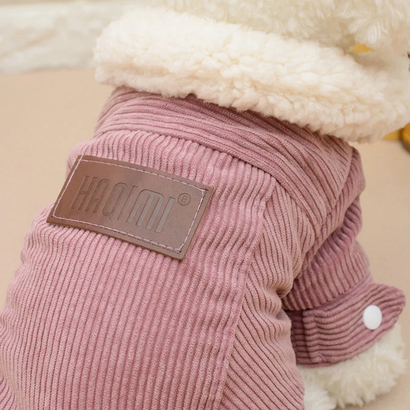 Thicken Dog Jacket Dog Clothes for Small Dogs Pet Coat Warm Winter Puppy Clothing Yorkies Chihuahua Corduroy Clothes 12cy50S2
