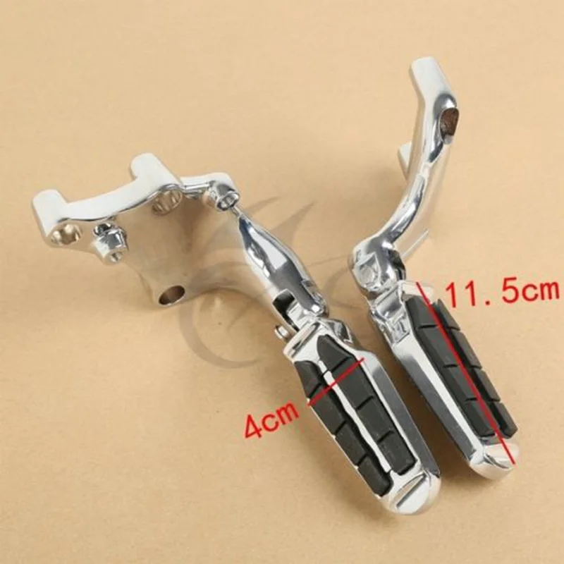 Motorcycle Chrome Foot Pegs Footrest W/ Brackets For Harley 883 1200 XL Sporster 14-17 16 15