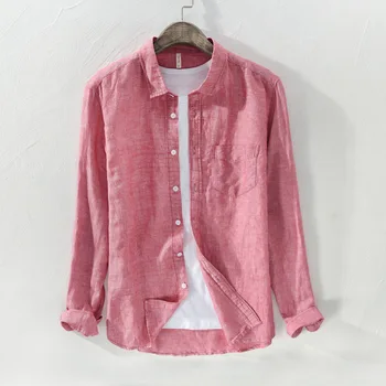 

2019 New Solid Wash Youth Shirts Men's Cotton Shirts