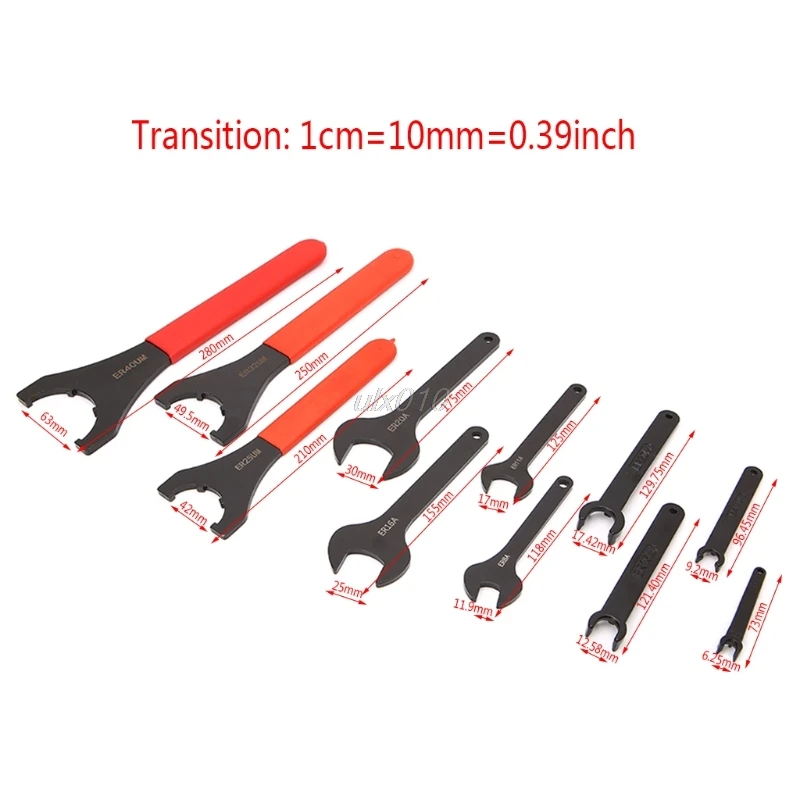ER8M//ER11M//ER16M//ER20M//ER25UM//ER32UM//ER40UM Collet Chuck Wrench Spanner CNC Tool