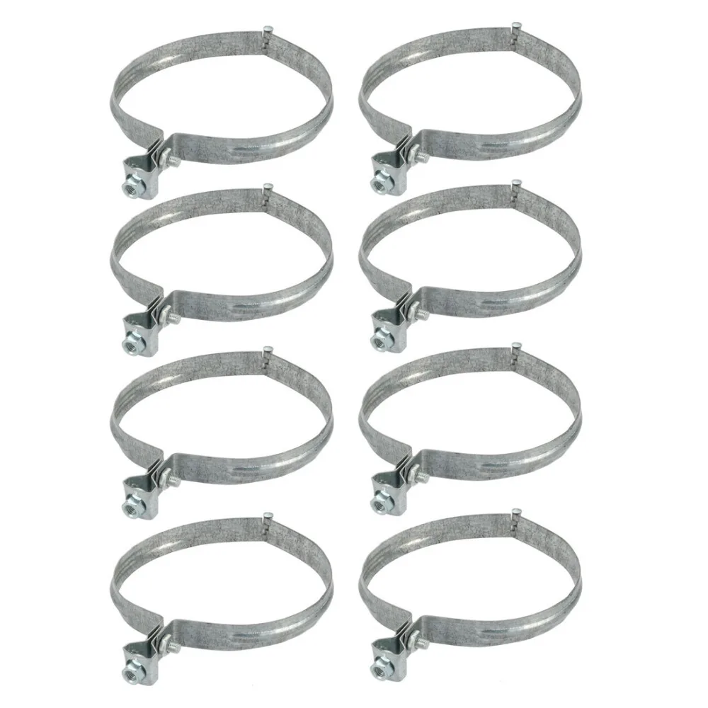 UXCELL 8pcs Iron Zinc Plated Hose Clamps For 160mm Outer Dia Tube Pipe