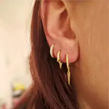 Модные милые ювелирные изделия для девочек, очаровательные серьги в форме капель, геометрические серьги-шпильки, cz амулеты, высокое качество, нежная стопка, дешевые трендовые ювелирные изделия