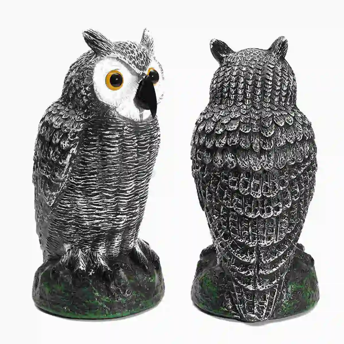 Lifelike 3D Eyes Fake Standing Owl Bird Hunting Shooting Decoys Deterrent Repeller Home Garden Decoration Ornaments