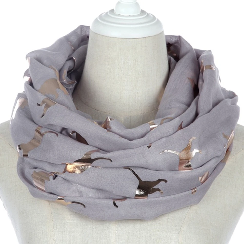 Winfox модный шарф-снуд с петлей, Женский Блестящий розовый серый Темно-Синий Фольга, Золотой металлический шарф-петля для кошки, шаль, платок для женщин