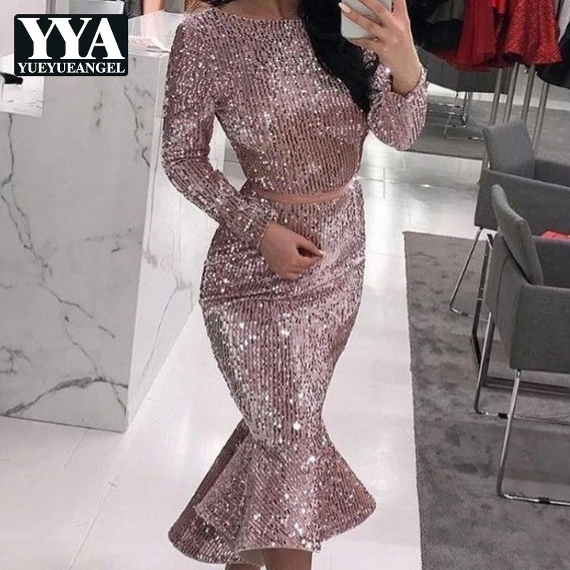 midi sequin bodycon dress