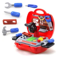 DIY Ранние развивающие игрушки Моделирование строителей тематические игры Набор инструментов Дети Косплей строительный инструмент коробка