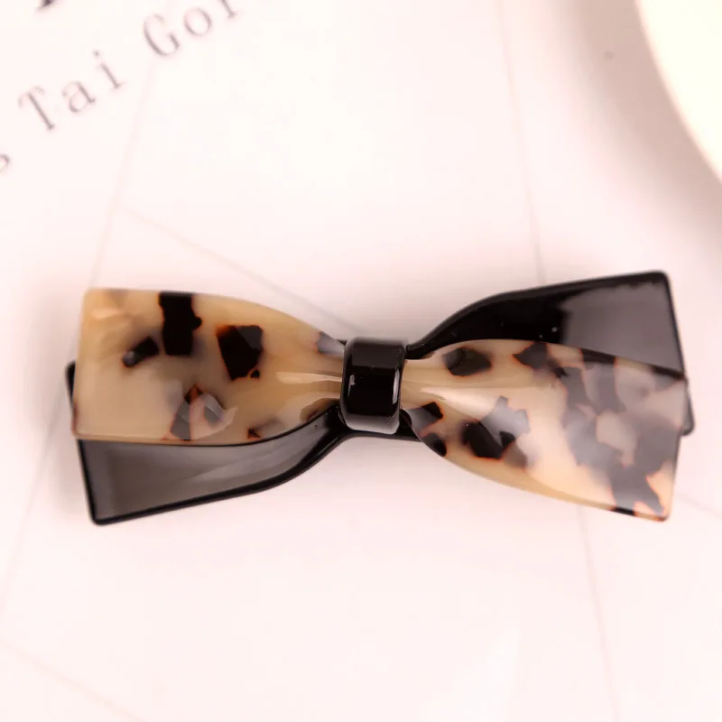 Leopard Hairpins Acetate Tortoise Shell Headdress For Women Girls French hair barrettes Vintage Hair Clips fashion Hair jewelry (3)
