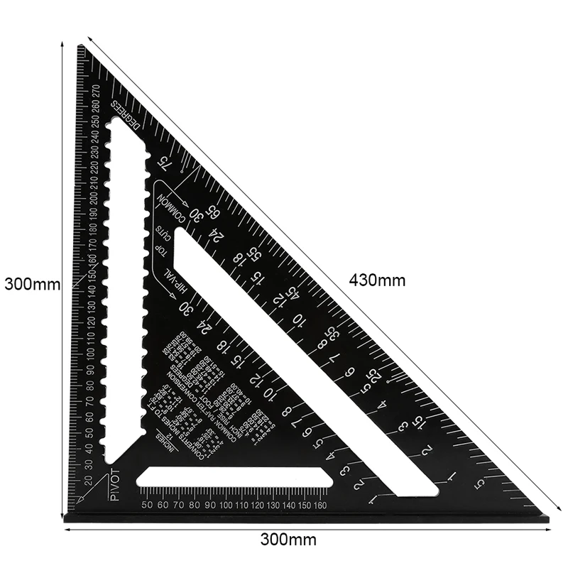 

Metric System Triangle Angle Speed Square Building Rafter Protractor Miter Ruler