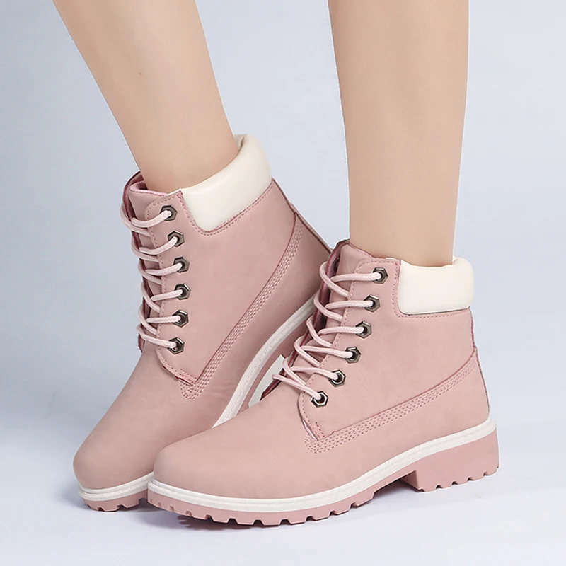 

Plus size 2018 autumn and winter boots Martin boots various colors women's clothing yellow boots outdoor large size women boots