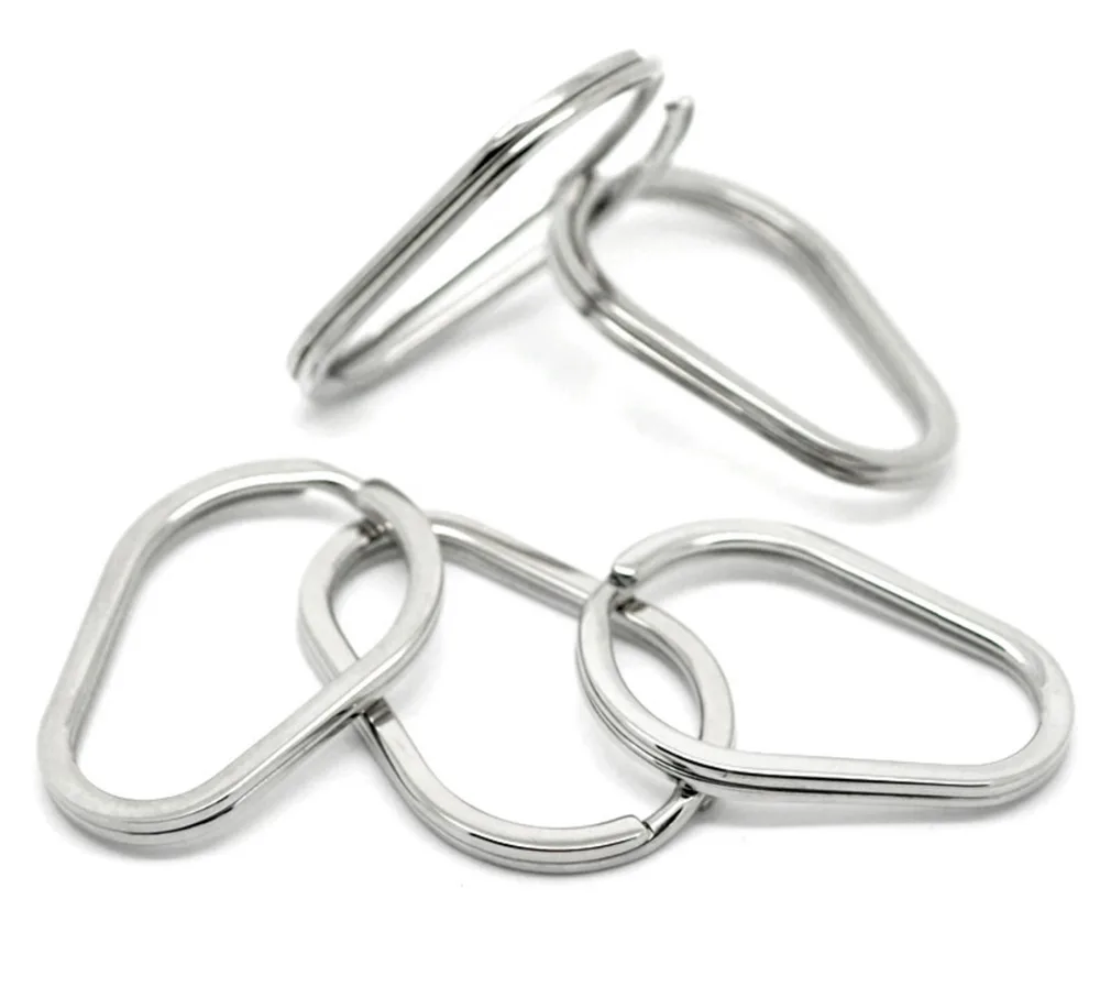 

FUNIQUE 1PC Stainless Steel Key Chains Key Rings Silver Color Round Geometric Keychains Jewelry Findings For DIY 4 Size 2017 New