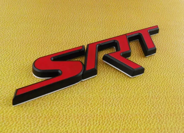 Авто автомобиль красный черный SRT крыло багажник эмблема значок стикер|Наклейки