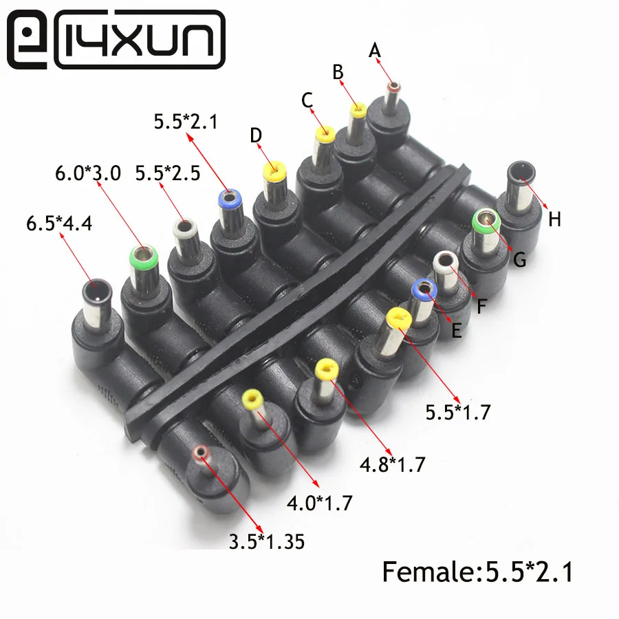 Eclyxun 1pc universal portátil dc fonte de alimentação adaptador conector plugue ac dc jack carregador adaptador de alimentação conversão plug ângulo direito|Conectores| - AliExpress