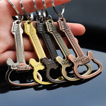 

Quevinal Gift Zinc Alloy beer guitar bottle opener bottle opener keychain keyring key chain key ring