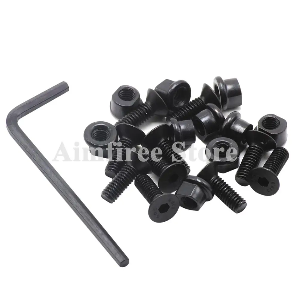 

10pcs KeyMod Screw and Nut Replacement Set for Keymod Rail Sections Hunting Accessories