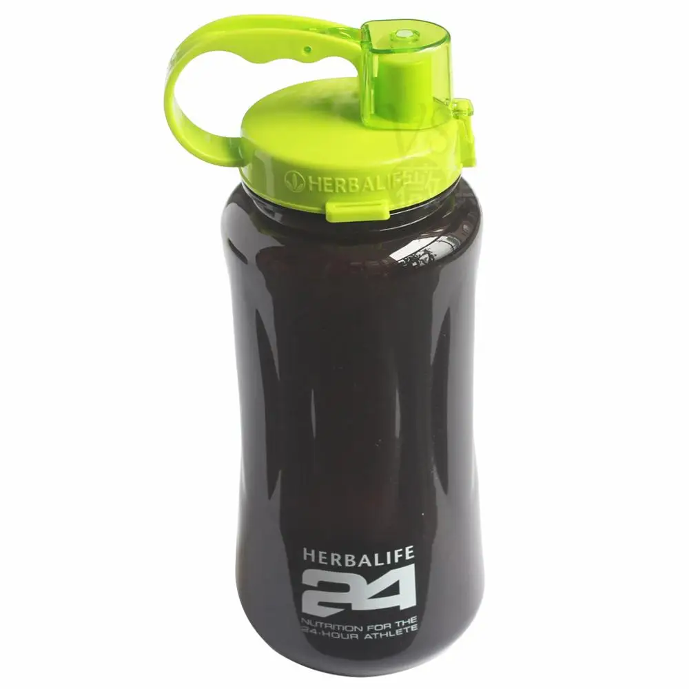 1000 мл Herbalife питательная Спортивная походная бутылка для воды фитнес соломенная пищевая пластиковая бутылка для воды - Цвет: Black2 1000ml