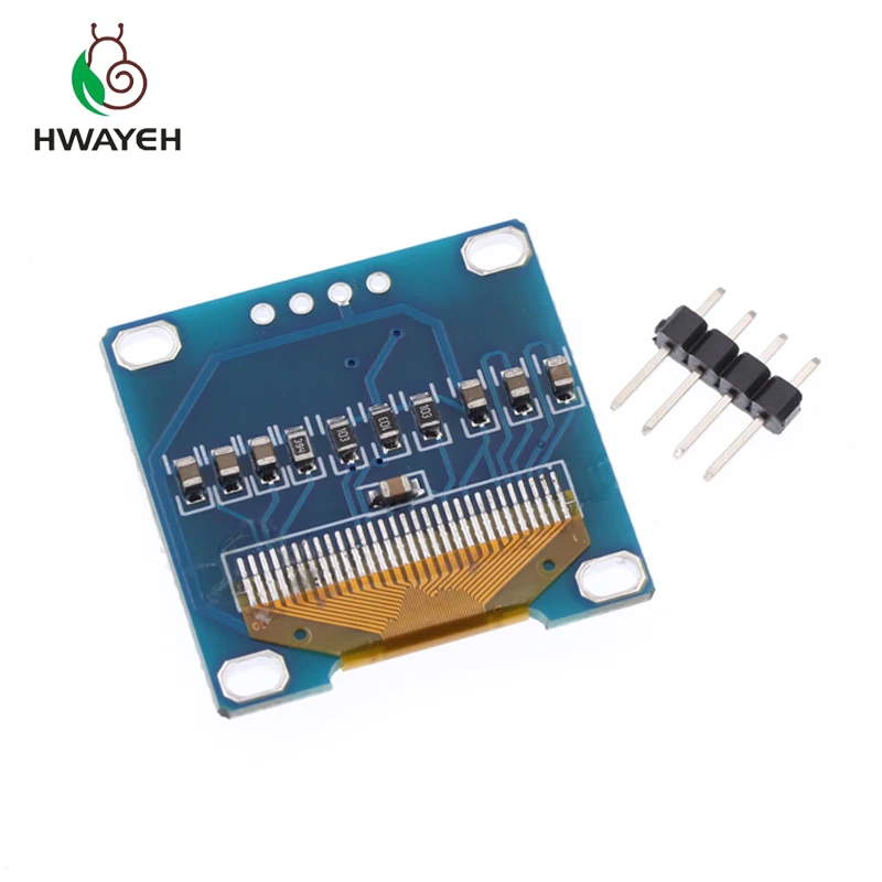 Free shipping Yellow- blue double color 128X64 OLED LCD LED Display Module For Arduino 0.96