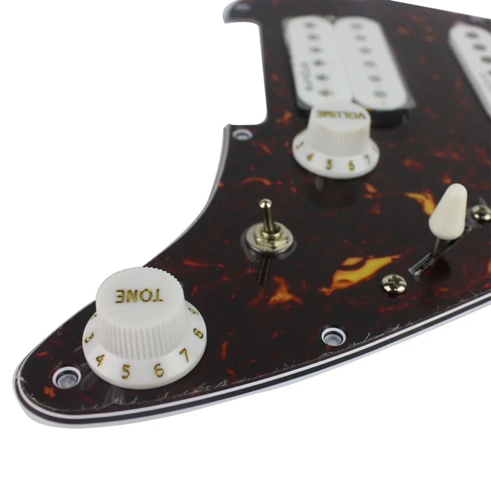 OriPure Alnico 5 гитарный пикап загружен Pickguard SSH 11 отверстий в сборе Набор для СТРАТА гитарных частей коричневая черепаха