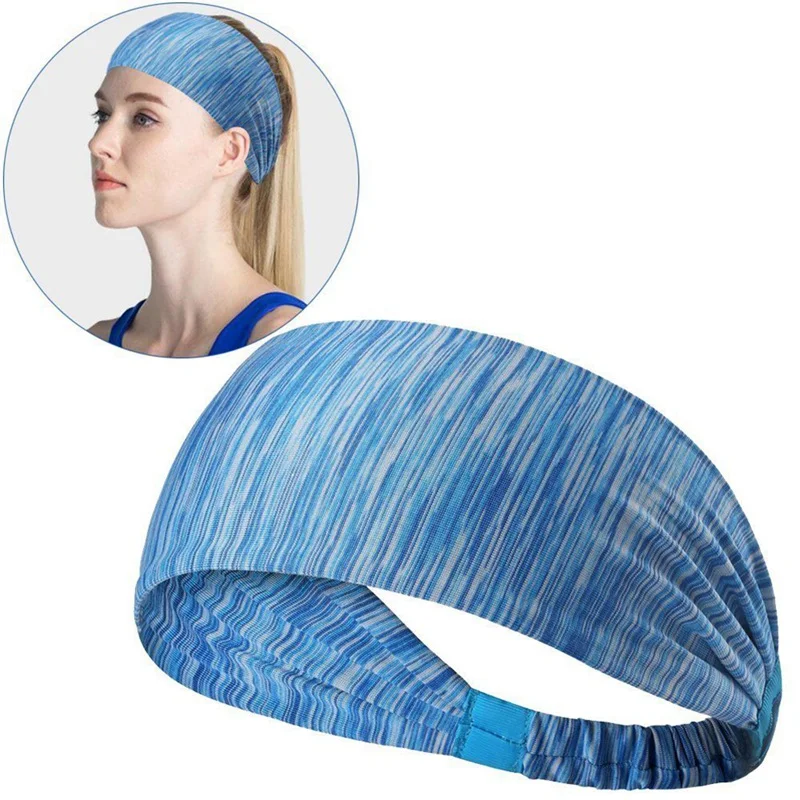 

High Elastic Sport Headband Fitness Yoga Sweatband Outdoor Gym Running Tennis Basketball Wide Quick Drying Anti-sweat Hair Bands