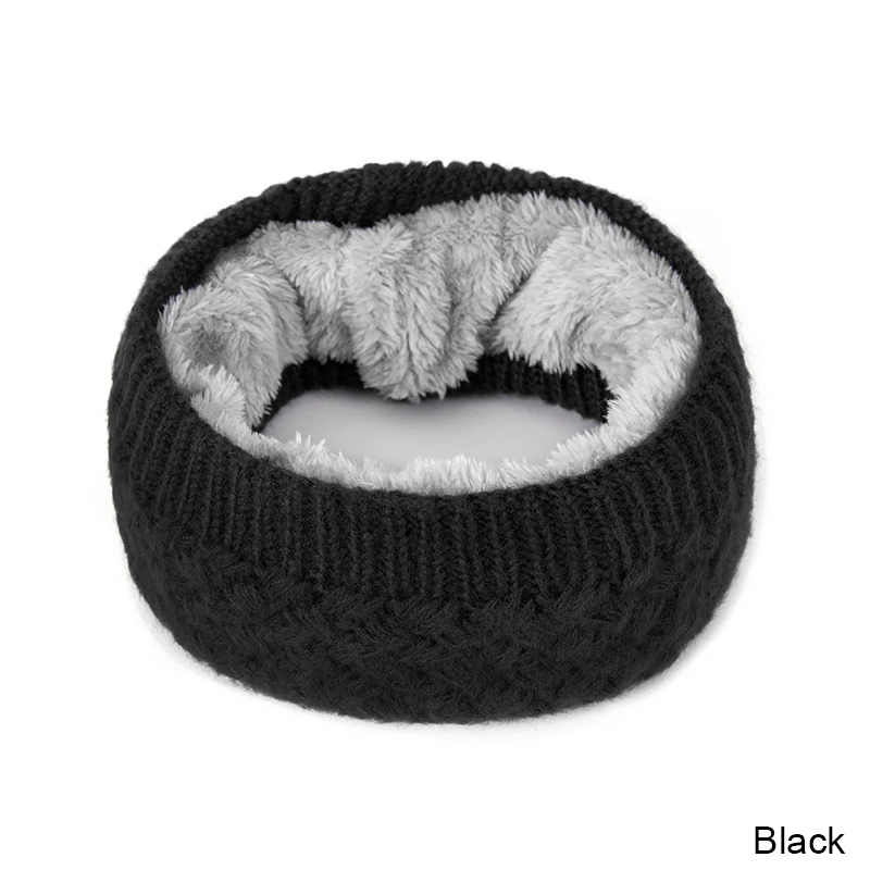 black1 SuperB&G женские шарфы вязаные шарф модные женские шарф унисекс зимние вязаные шарфы из бархата и хлопка шею женщина крючком кольцо мужчин цикл шарф шарфики женские - Цвет: black1