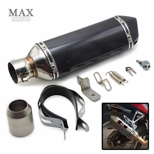 

Carbon Fiber Motorcycle Scooter Akrapovic escape pipe Exhaust Muffler pipe for ktm 200 125 390 duke Honda CB 599 919 400 CB600