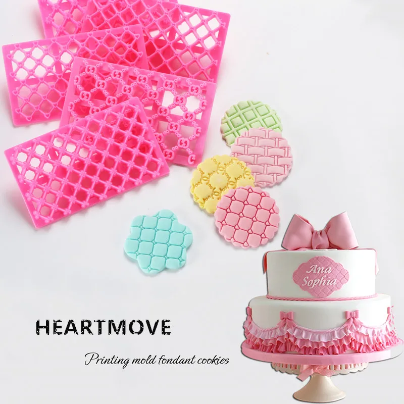 

HEARTMOVE 12 Style Fondant Embosser Flower Letter Cookie Cutters Biscuit Molds Icing Embossing Decorating Cutter Cake Tools