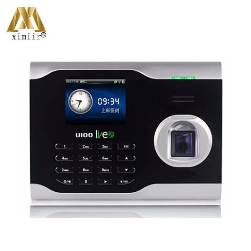

3 inch touch screen U100 fingerprint time clock optical sensor 3200 fingerprint capacity fingerprint time attendance with TCP/IP