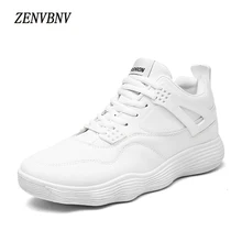 ZENVBNV 2017 Autumn High Top Men Flock Shoes Fashion Solid Men’s Casual Shoes Comfortable Massage Man Lace up Brand Shoes