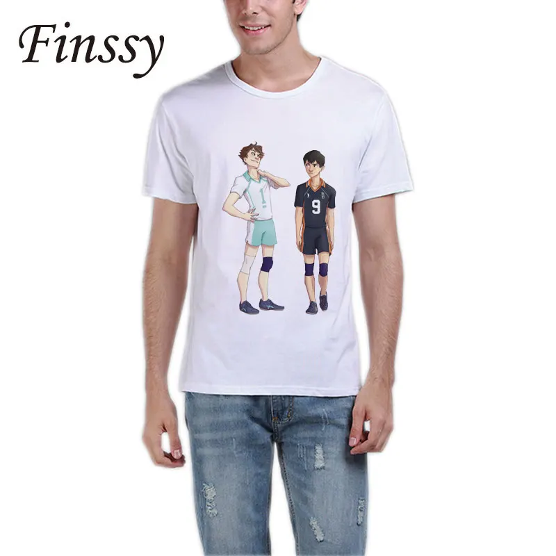 2017 Japan Anime Haikyuu T shirt for men High School Volley ball Club