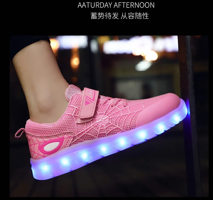 children's shoes for sale Green Pink USB New Charging Basket Led Children Shoes With Light Up Kids Casual Boys&Girls Luminous Sneakers Glowing Shoe enfant best children's shoes