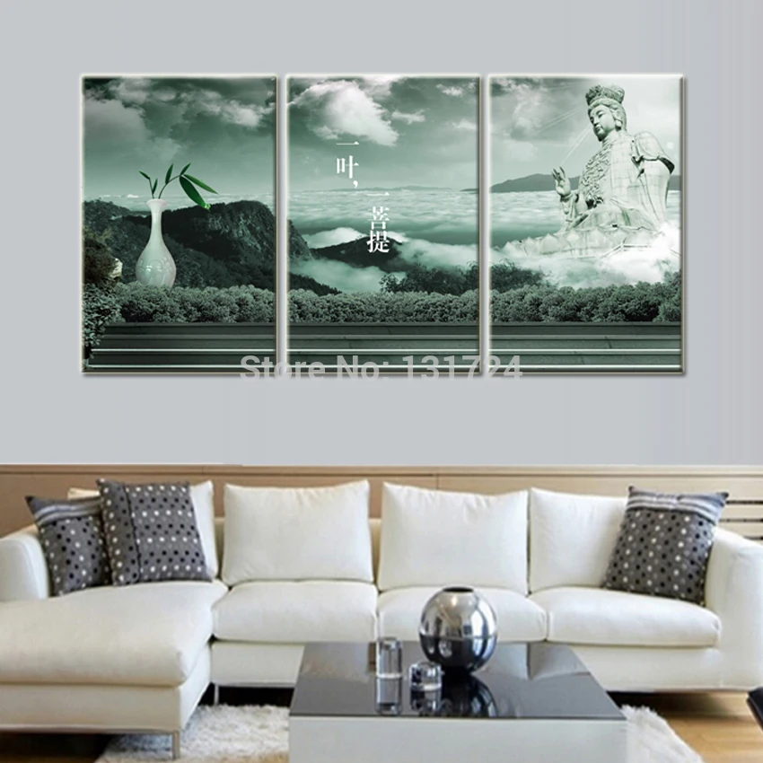 3 Panel Hot Bodhi Leaf Pictures To Canvas Printing Wall 3 Panel Hot Bodhi Leaf Pictures To Canvas Printing Wall Decoration Ideas Modern Art Painting For Living Room No Frame In Calligraphy From