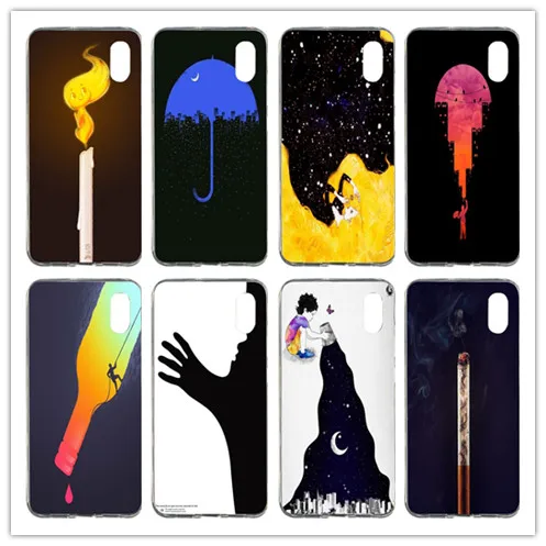 negative or positive space art Phone Case For xiaomi mi 4 5 6 8 4i 4c 5x 6s 6x A1 5s Plus max 2 3 mix Soft PU Shell | Мобильные