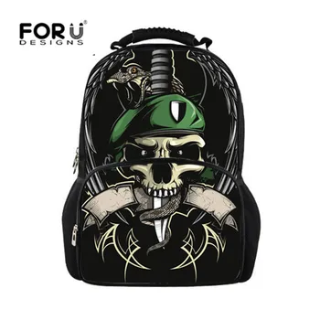 

Latest Design Cartoon Printing Backpack For Teenage Boy Personality Skull Men Mochila Students TeenagersDouble-Shoulder Book Bag