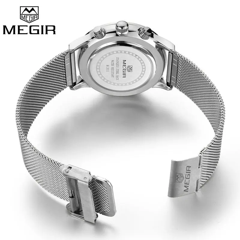 MEGIR ремешок для часов, аксессуары, кожа, силикон, нержавеющая сталь, холст