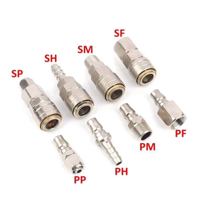 Пневматические фитинги PU труба C Тип быстродействующего соединителя высокого давления быстрые аксессуары для муфт газовые трубы соединитель для воздушного компрессора