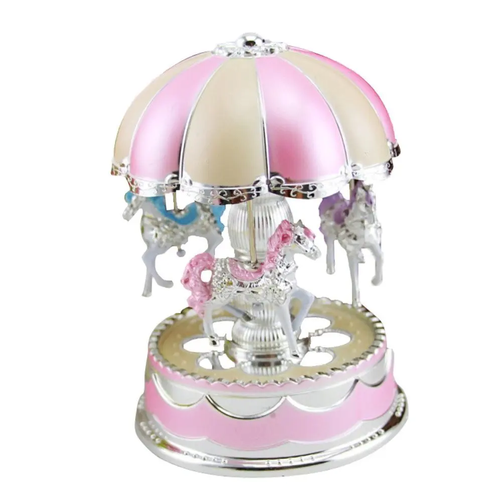 Светодиодный свет карусель музыкальная шкатулка детей Штаны для девочек с рождественским изображением подарок на день рождения игрушка