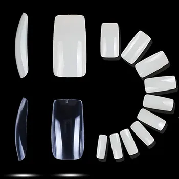 

Makartt 500pcs Square Nail Tips False Nail Full Cover Natural Acrylic Nails Fake Tips Clear Full Nails A0011