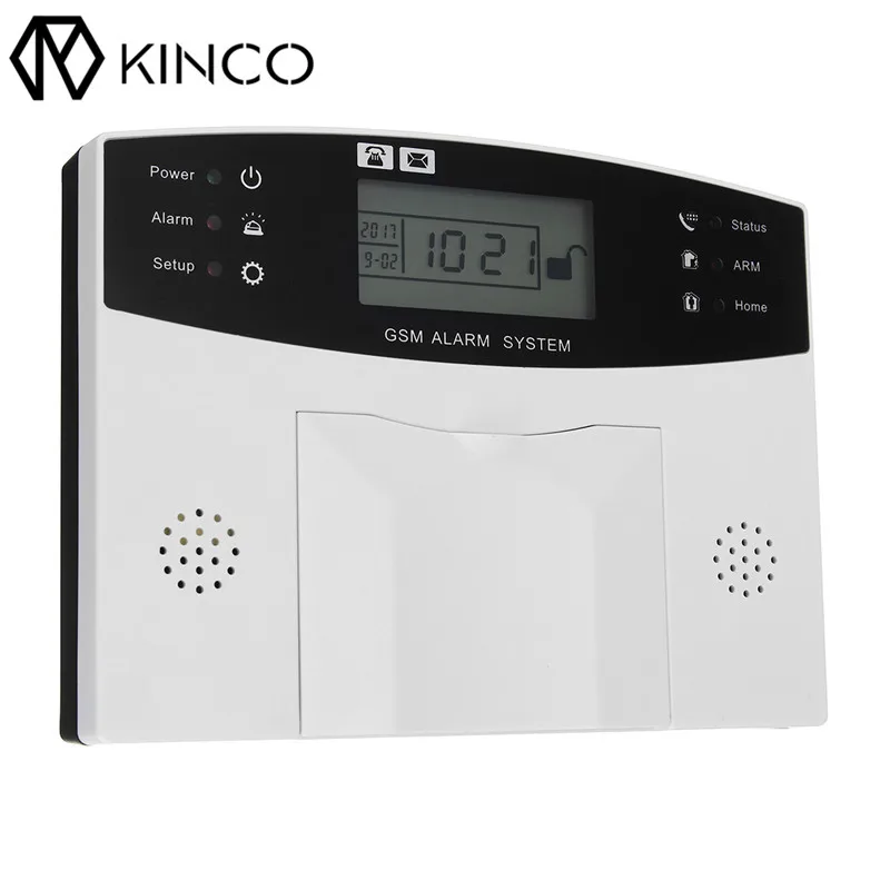 KINCO 110 230VAC GSM Alarm System Wireless LCD GSM SMS Burglar Alarm